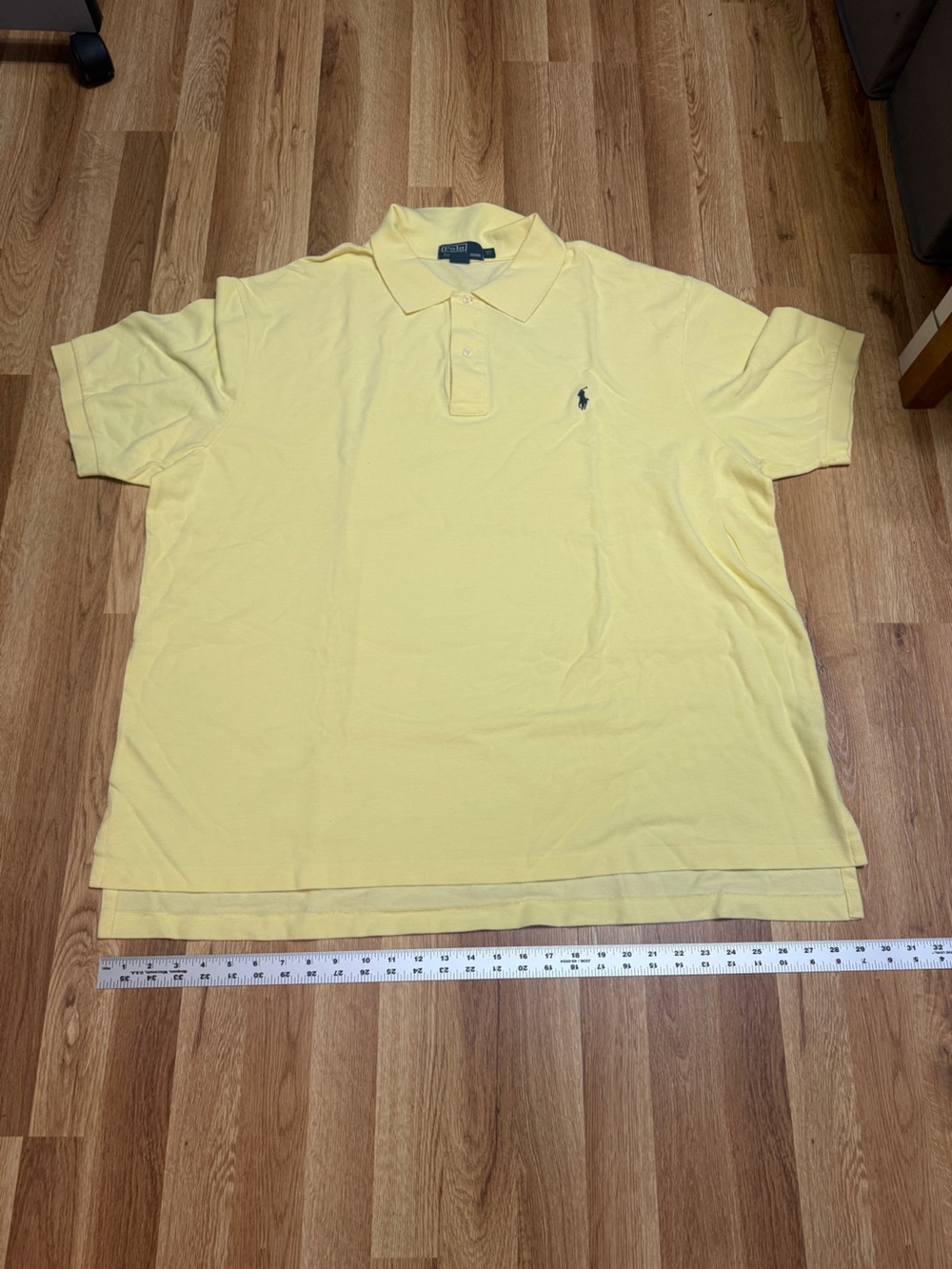 Yellow Polo Shirt with Chest Logo - Men 3XL / XXXL